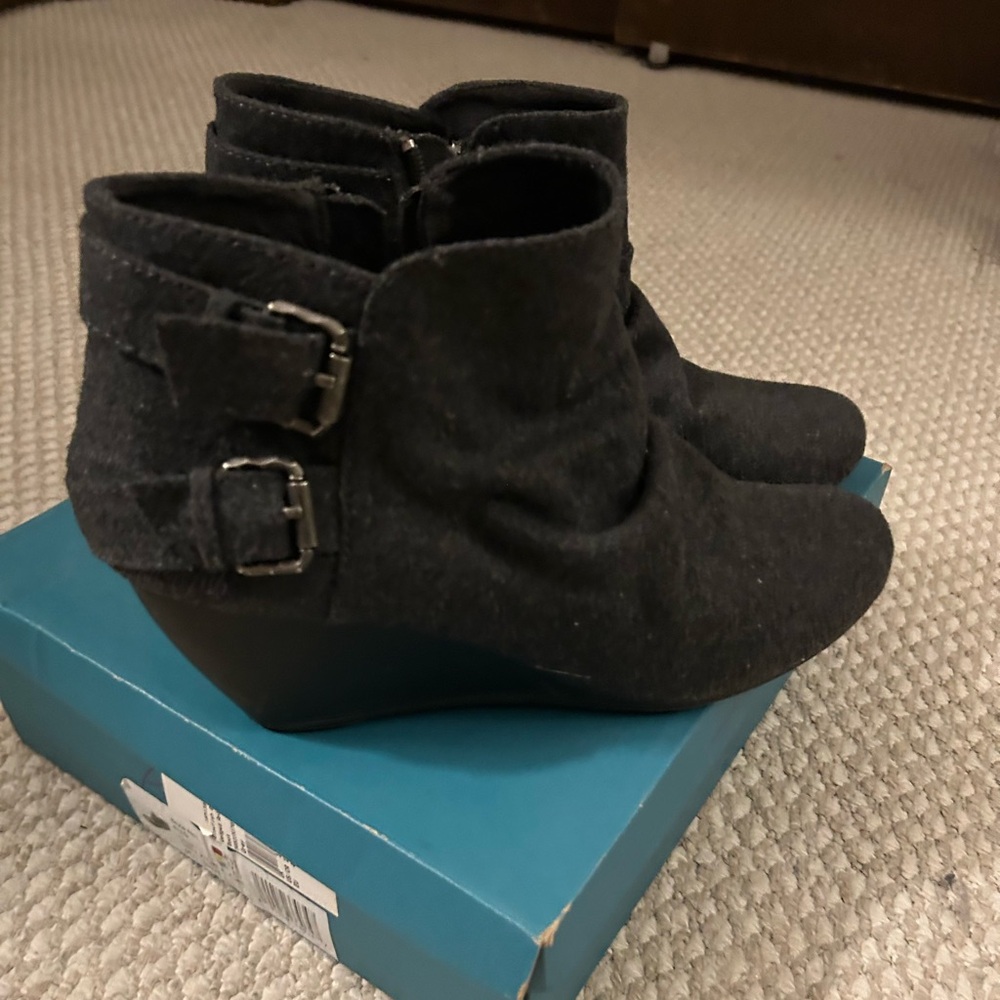 Women's Black Heeled Ankle Boots